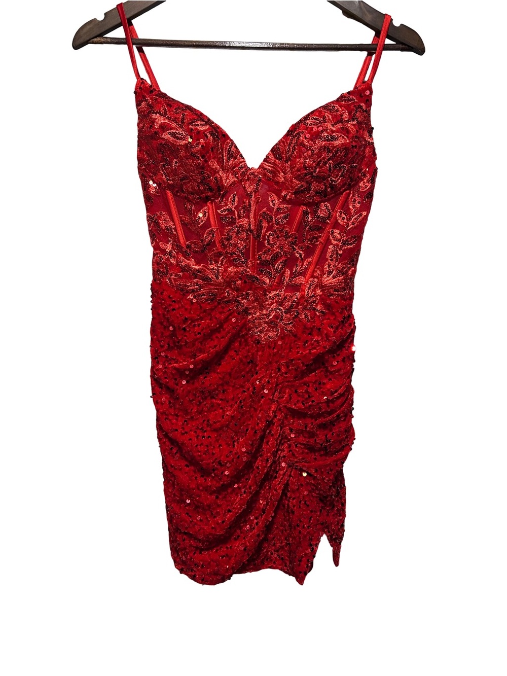 NWT Red Sequin Homecoming Dress Size XS